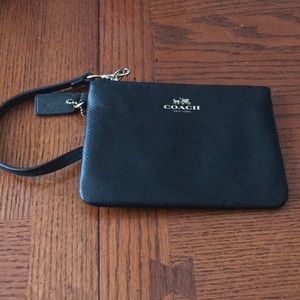 All black coach wristlet